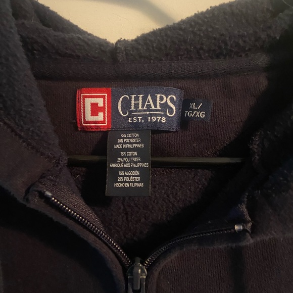 Chaps Dark Blue Full-Zip Hoodie - Picture 3 of 4